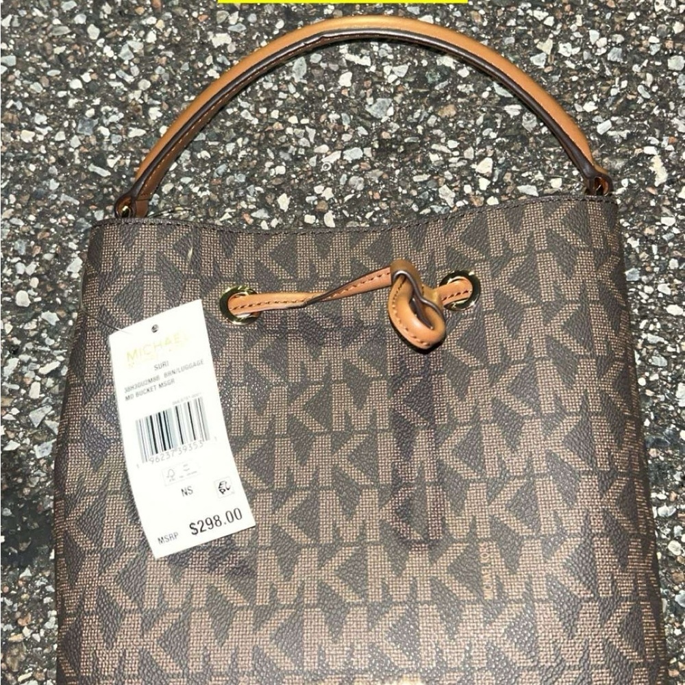 Michael Kors Tan Monogram Shoulder Bag
